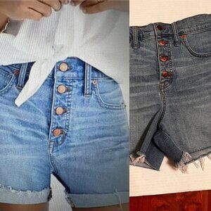 Madewell  *  Denim Shorts  Button Front Edition  High Rise  Size 27